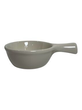 Tuxton White Porcelain French Onion Soup Bowl Crock w/ Handle 2” Restaurant